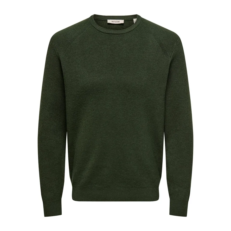 Only & Sons Alfi Knit Camp maglione uomo verde scuro