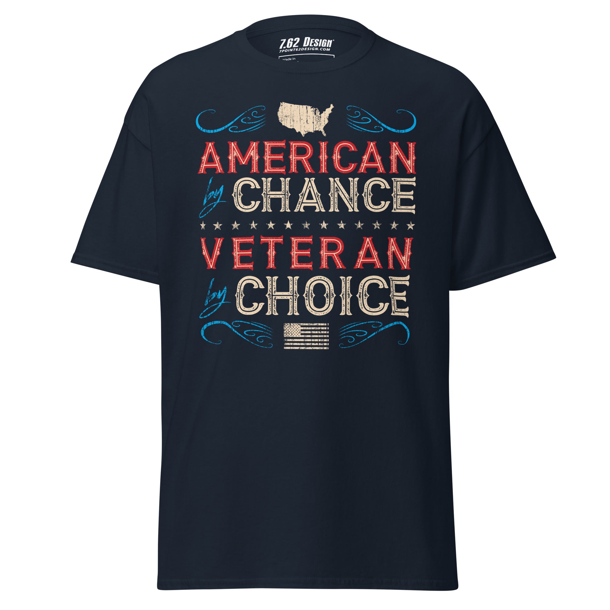 7.62 Design Veteran By Choice T-Shirt Uomo Cotone Nera XL
