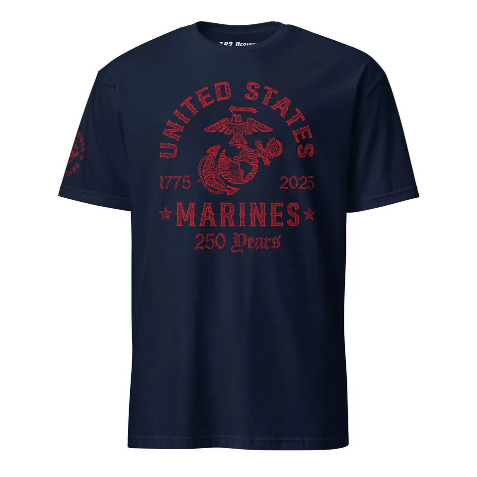 7.62 Design USMC 250th T-Shirt uomo nera cotone taglia L