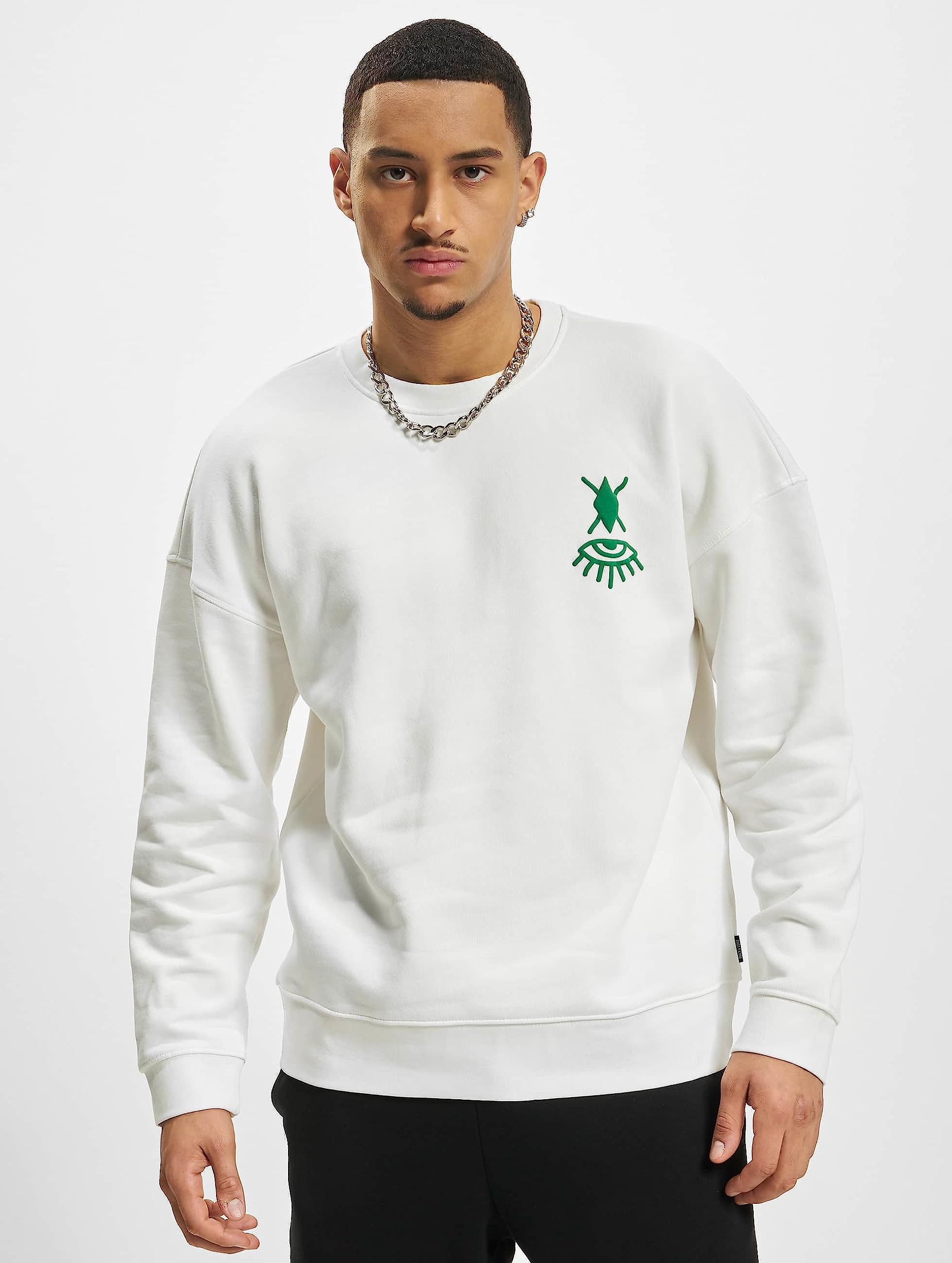 Only & Sons Felpa Girocollo Uomo Cloud Dancer Stampa XL