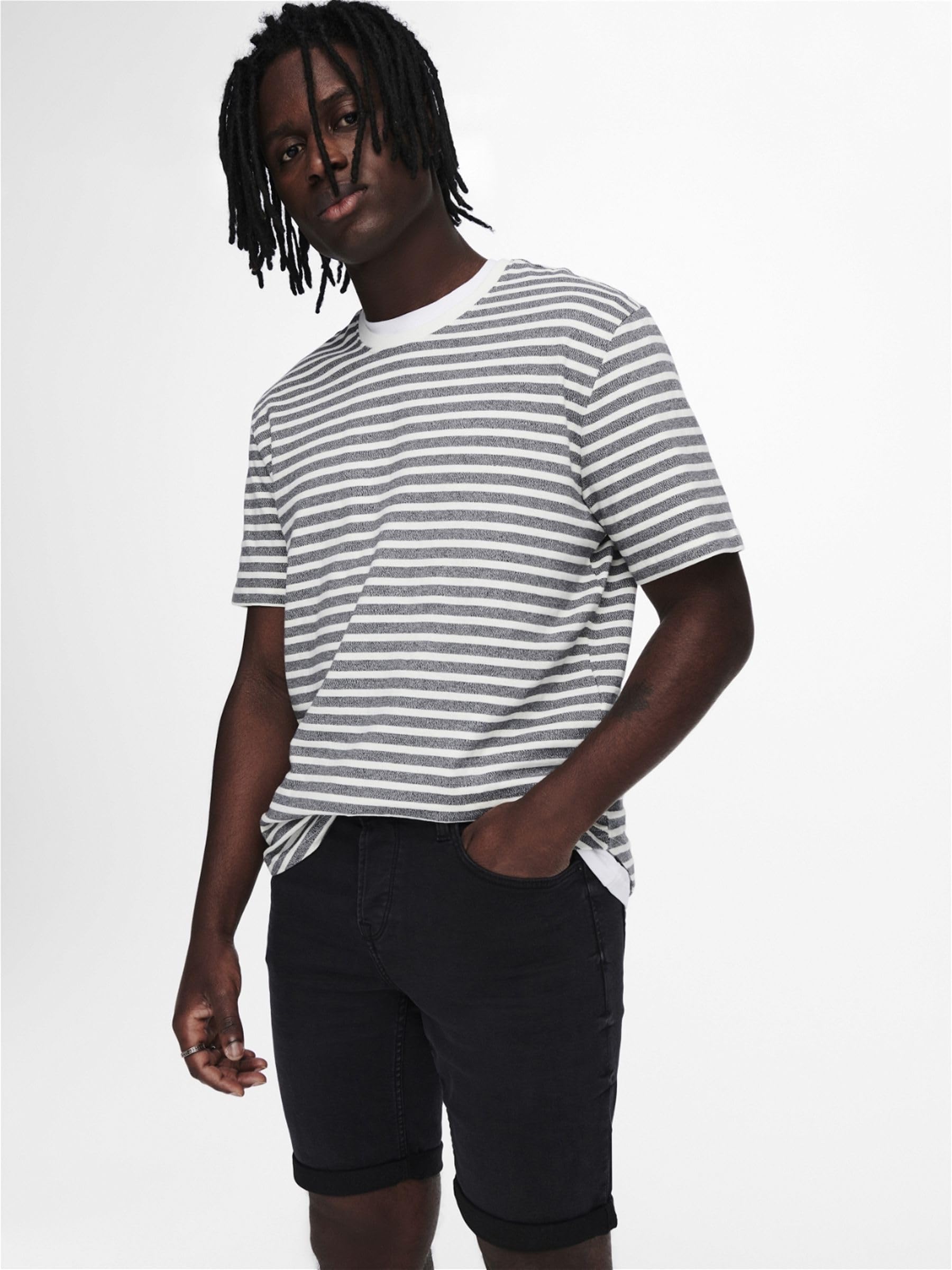 ONLY & SONS ONSPLY Pantaloncini L Black Denim Regular Fit