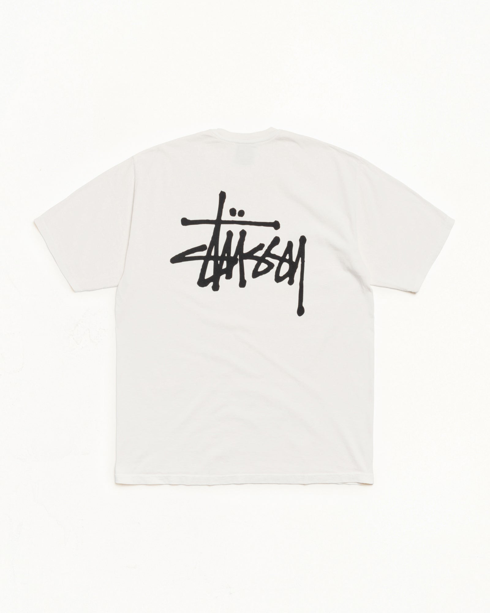 Stussy Basic Tee T-Shirt Natural 100% Cotone