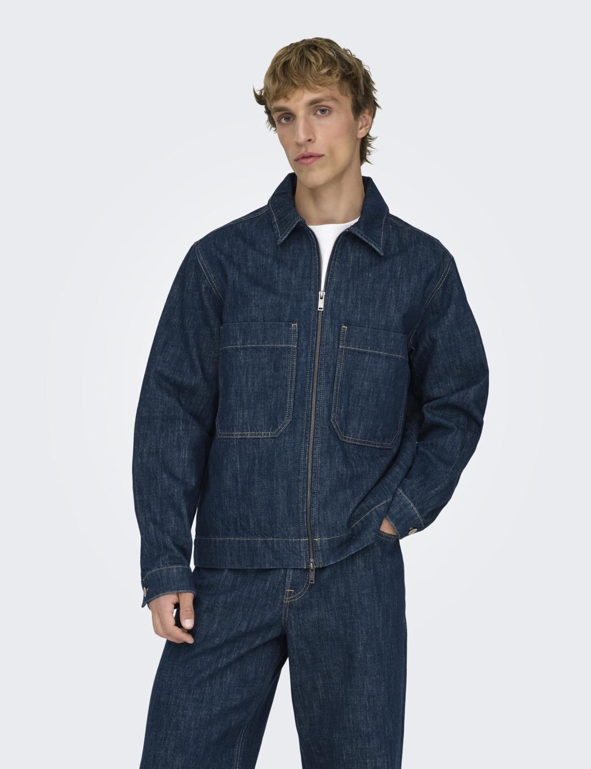Only & Sons Onscassel Giubbotto Jeans Uomo XXL