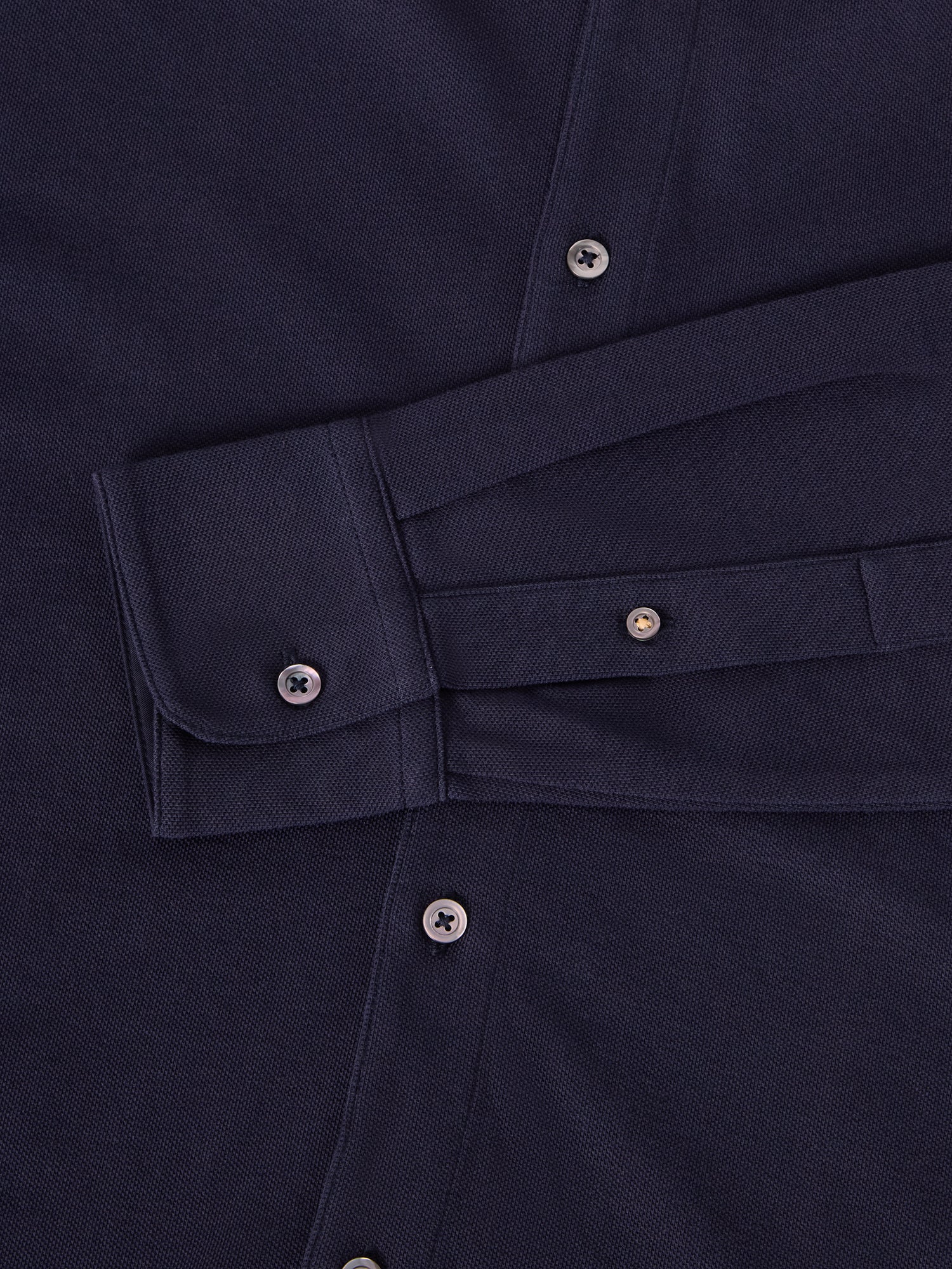Robert Talbott Foster polo manica lunga cotone navy L