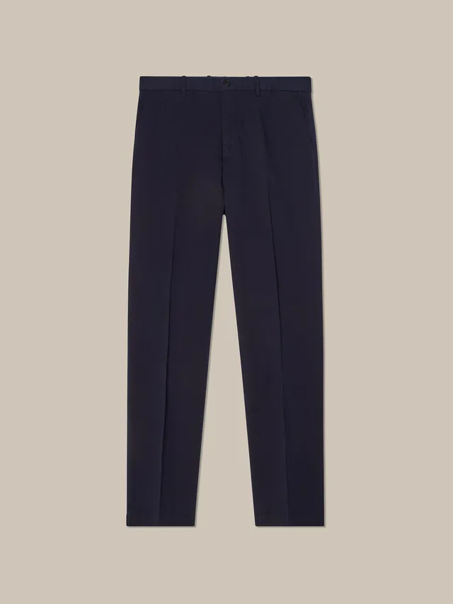 Robert Talbott Draper pantalone chino navy cotone