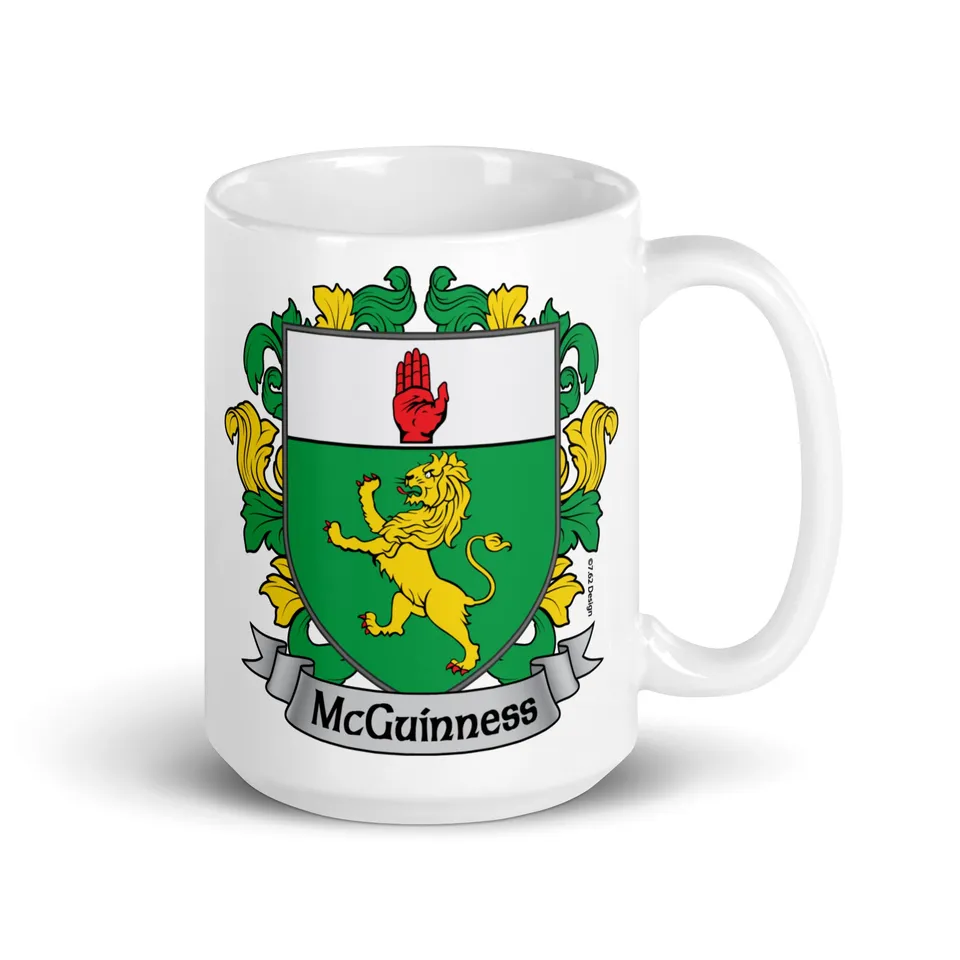 7.62 Design McGuinness Tazza Mug Ceramica 15 oz Stemma Irlandese
