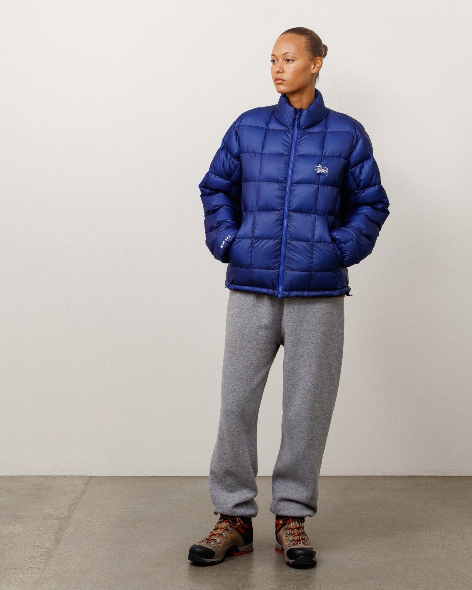 Stussy Midweight Puffer Piumino Blue Nylon 600-fill