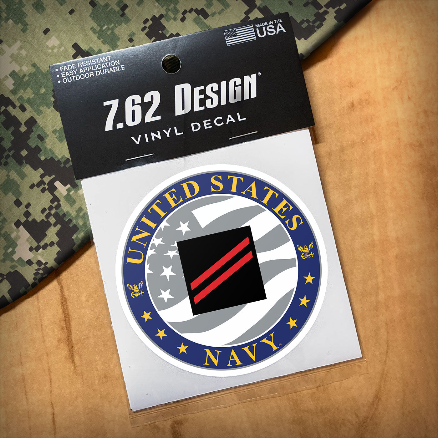 7.62 Design US Navy E-2 Fireman Apprentice adesivo auto 9 cm vinile