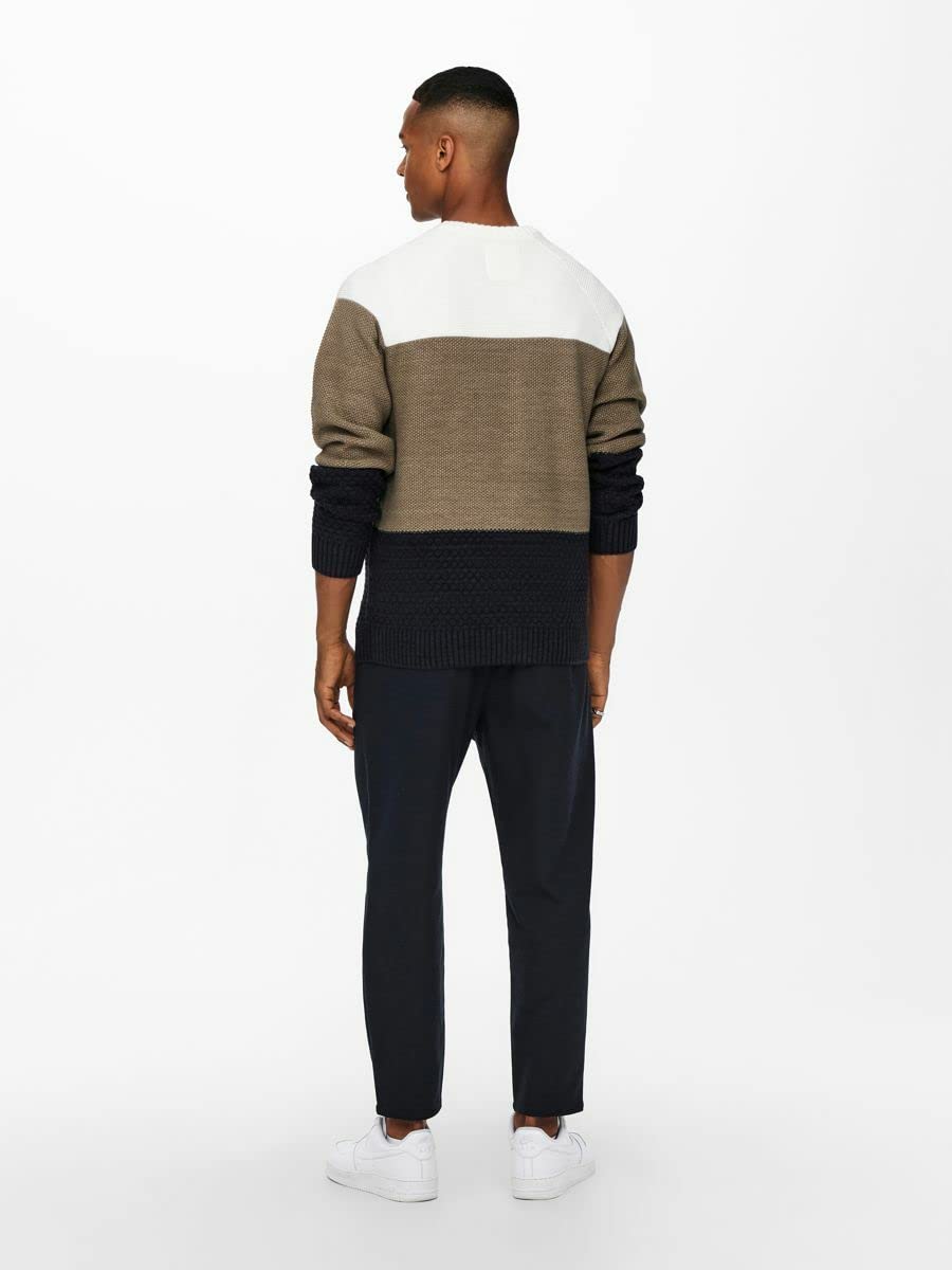 Only & Sons pullover uomo Cloud Dancer XS tinta unita
