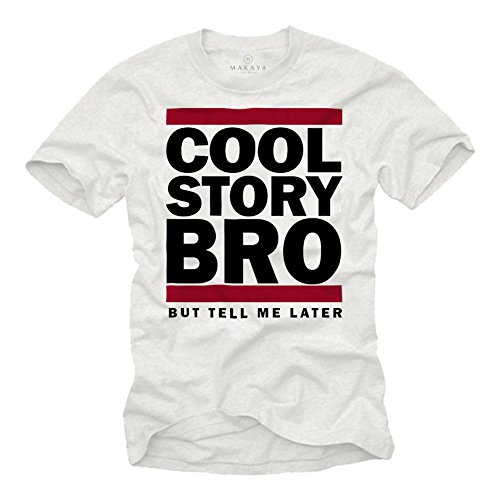 MAKAYA Cool Story Bro T-Shirt Uomo 100% Cotone