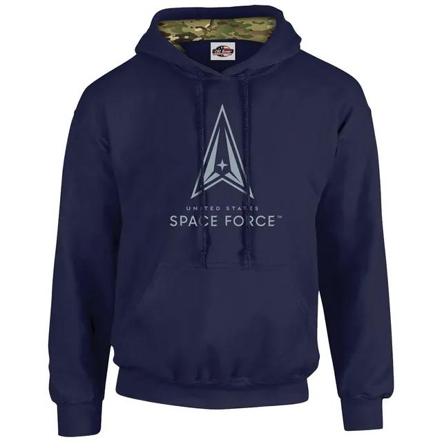 7.62 Design Space Force Felpa Cappuccio Navy Cotone 50%