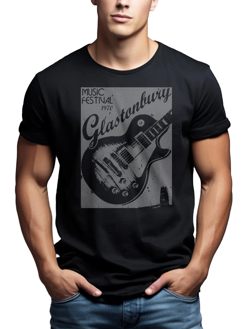 MAKAYA Glastonbury T-Shirt Uomo M 100% Cotone Rock