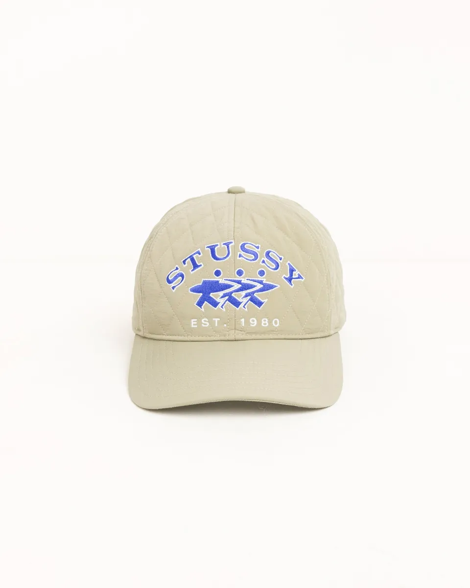 Stussy Quilted Surfwalk Snapback Cap cappello khaki nylon