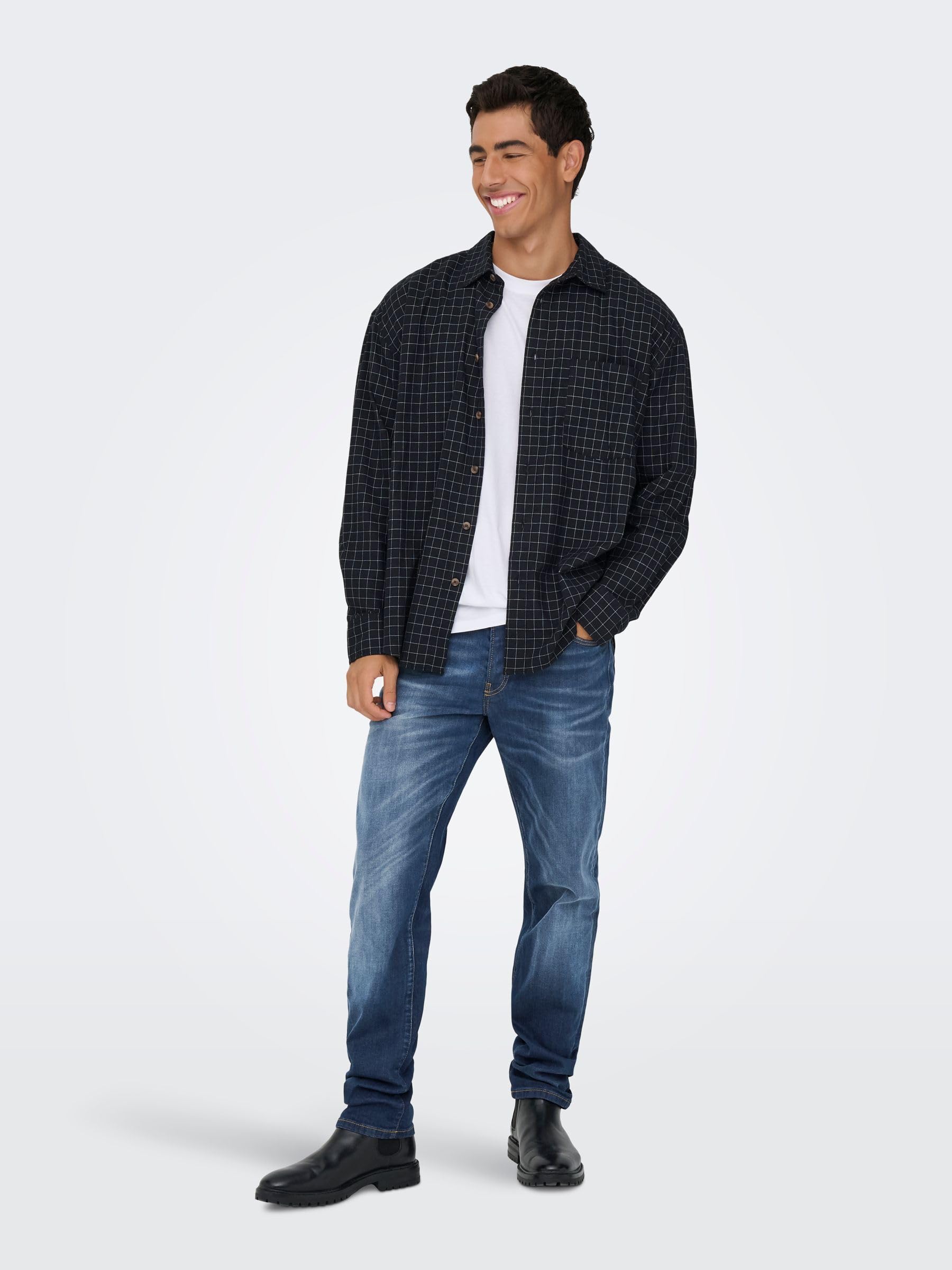 Only & Sons Weft Claudio Jeans 33W/30L Blu Scuro