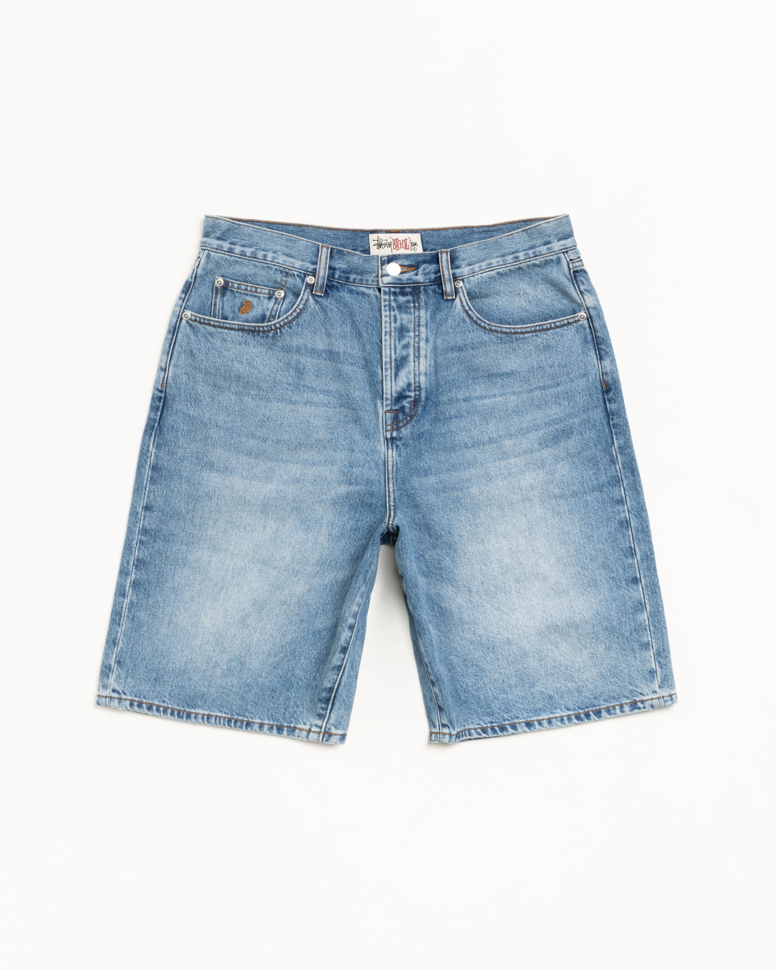Stussy Big Ol Short Denim pantaloncini Indigo Stone Wash