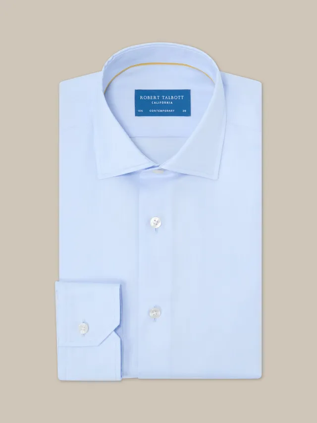 Robert Talbott Reynolds Camicia Twill Azzurra 16