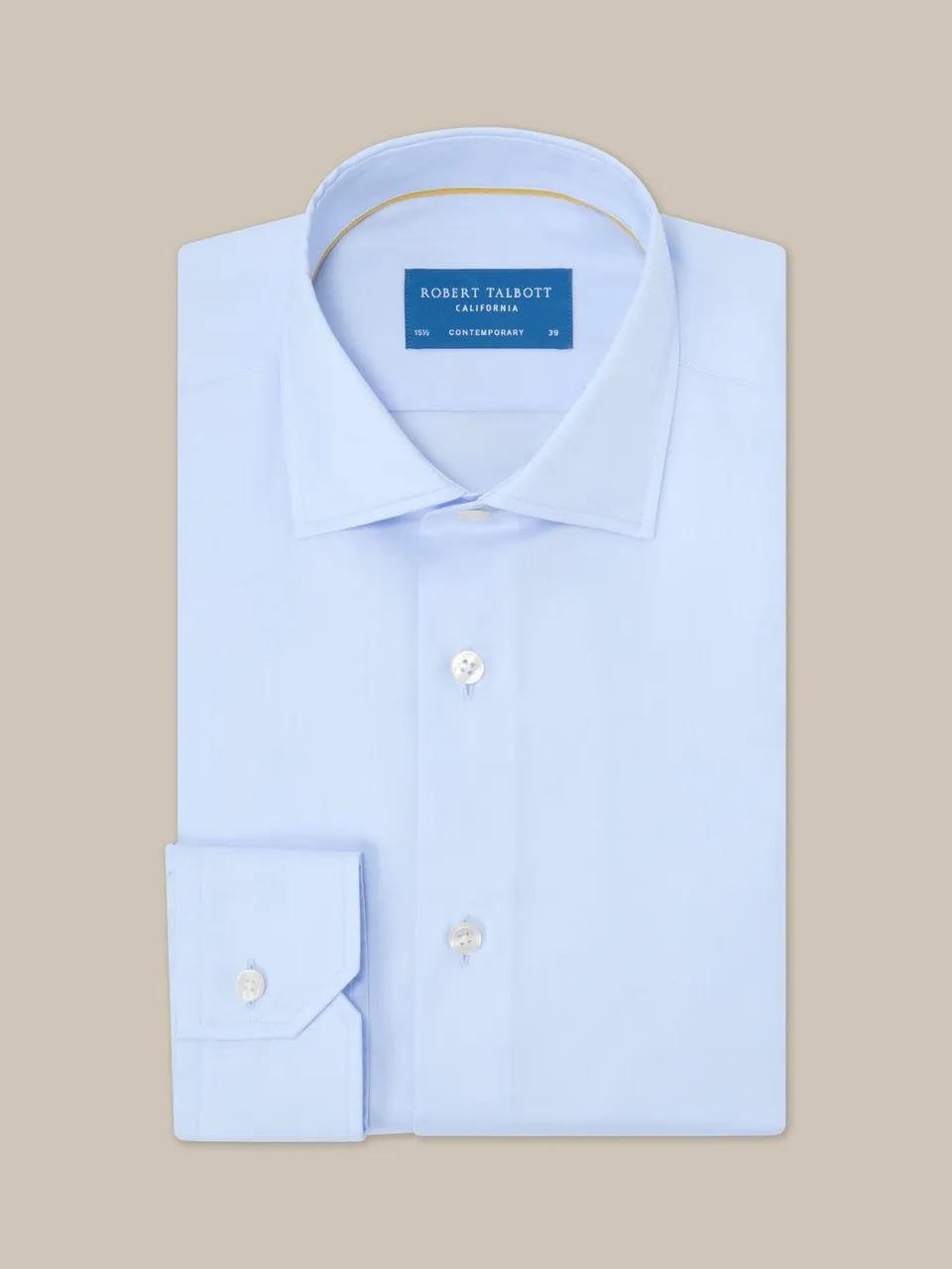 Robert Talbott Reynolds Camicia Twill Azzurra 16
