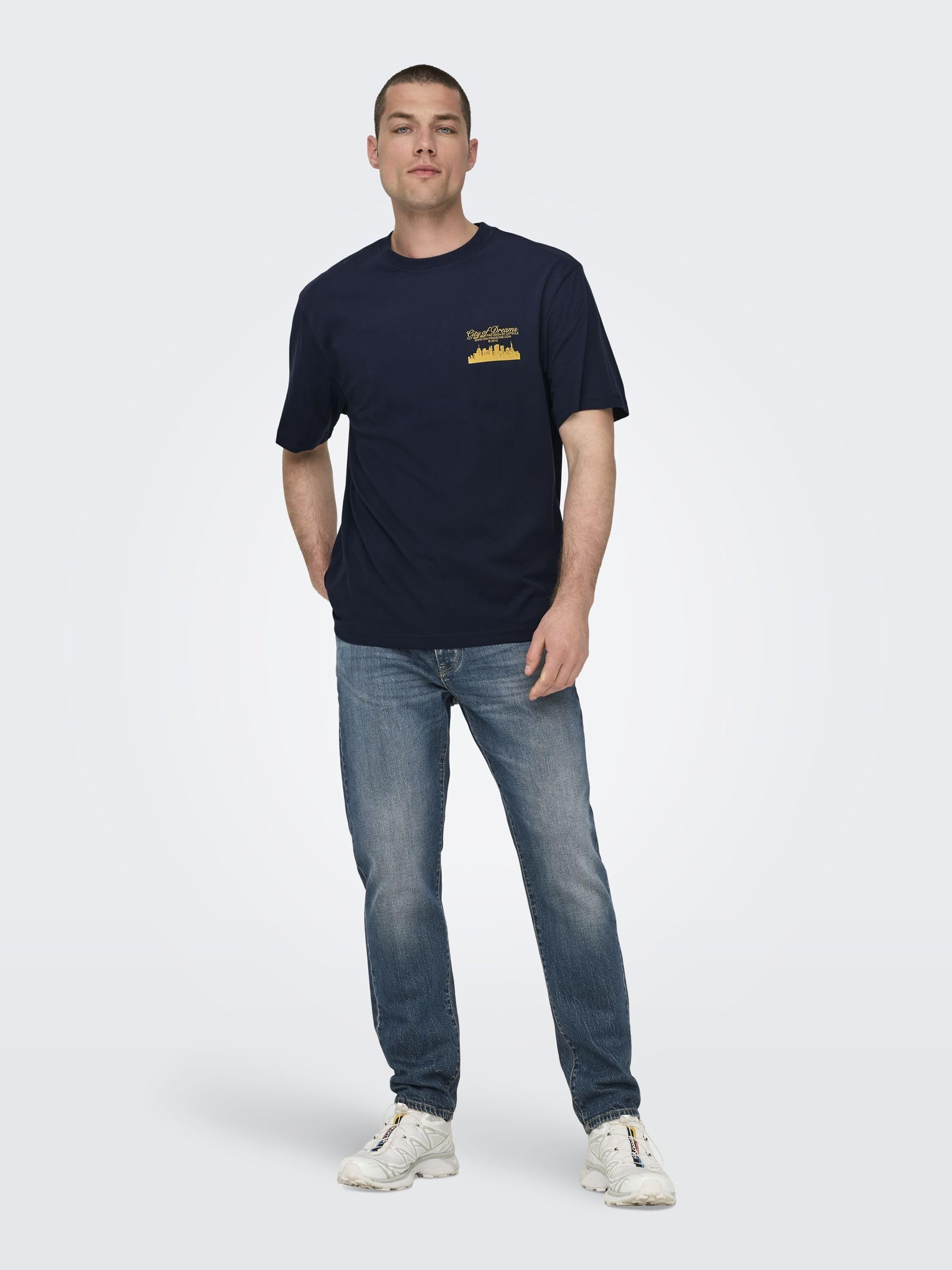 Only & Sons Onsrylan T-Shirt Uomo Blu Marine