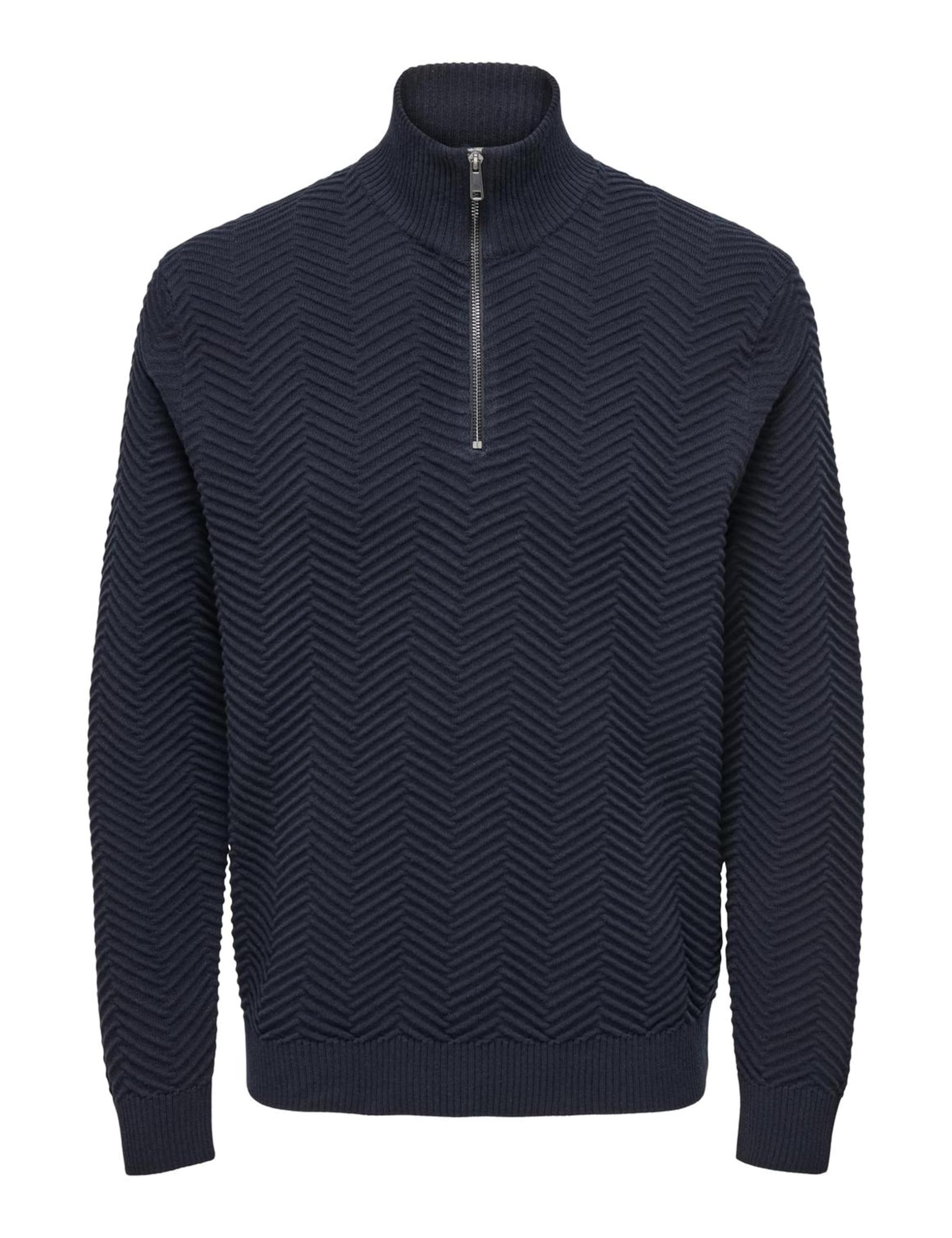 Only & Sons Onsmace Mezza Zip Maglione Olive Night