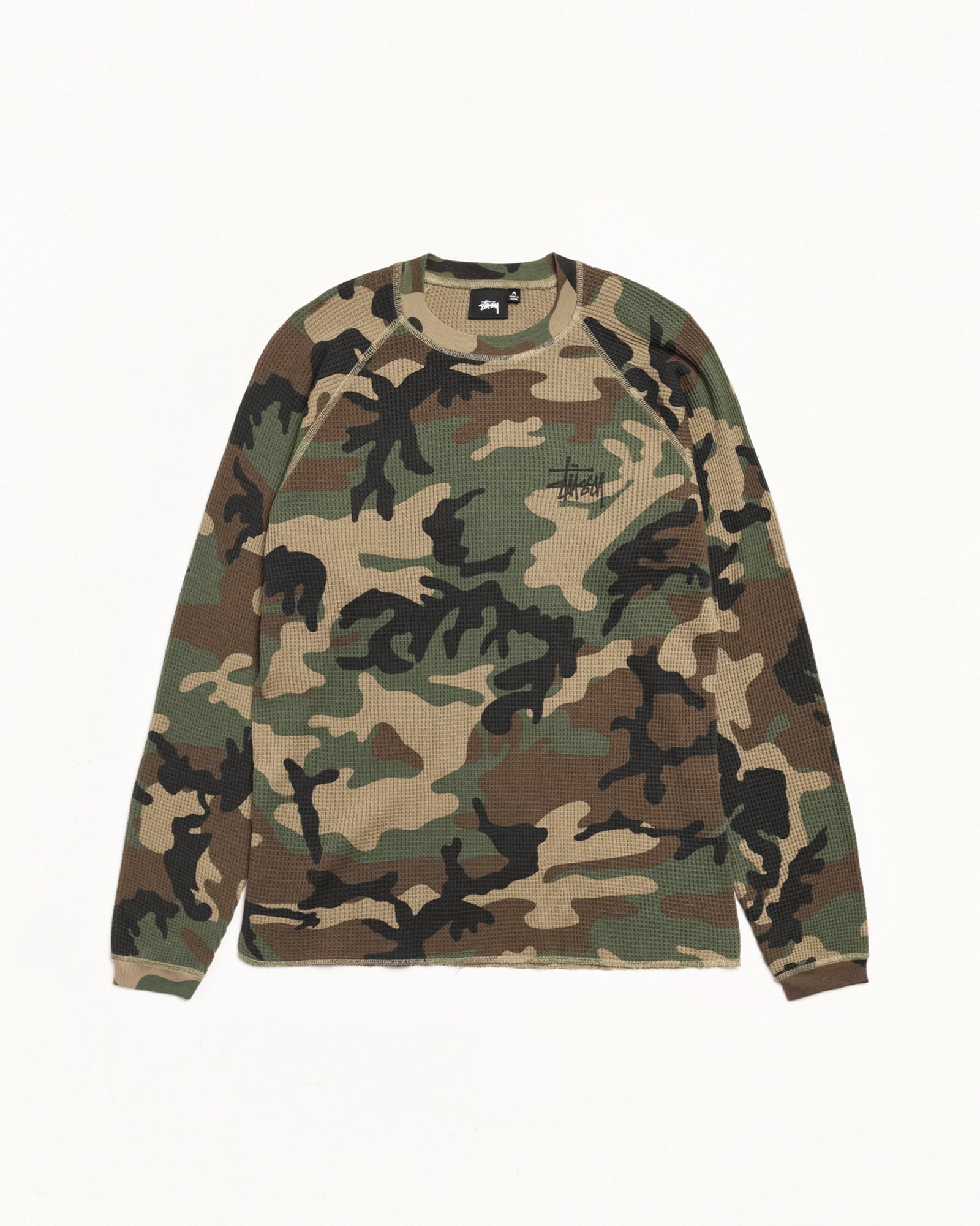 Stussy Knits Basic Stüssy Thermal maglia Woodland Camo