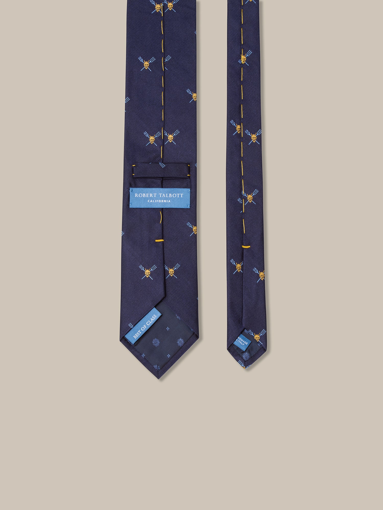 Robert Talbott Robert cravatta seta blu navy fantasia REG