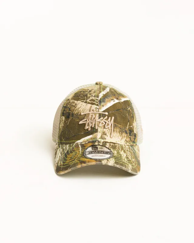 Stussy 9TWENTY Washed Basic Trucker Cappello Real Tree