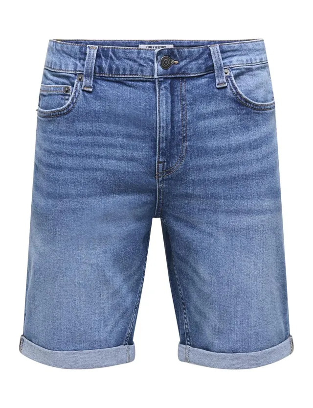 Only & Sons Onsply Regular Fit Pantaloncini Blu Jeans Chiaro