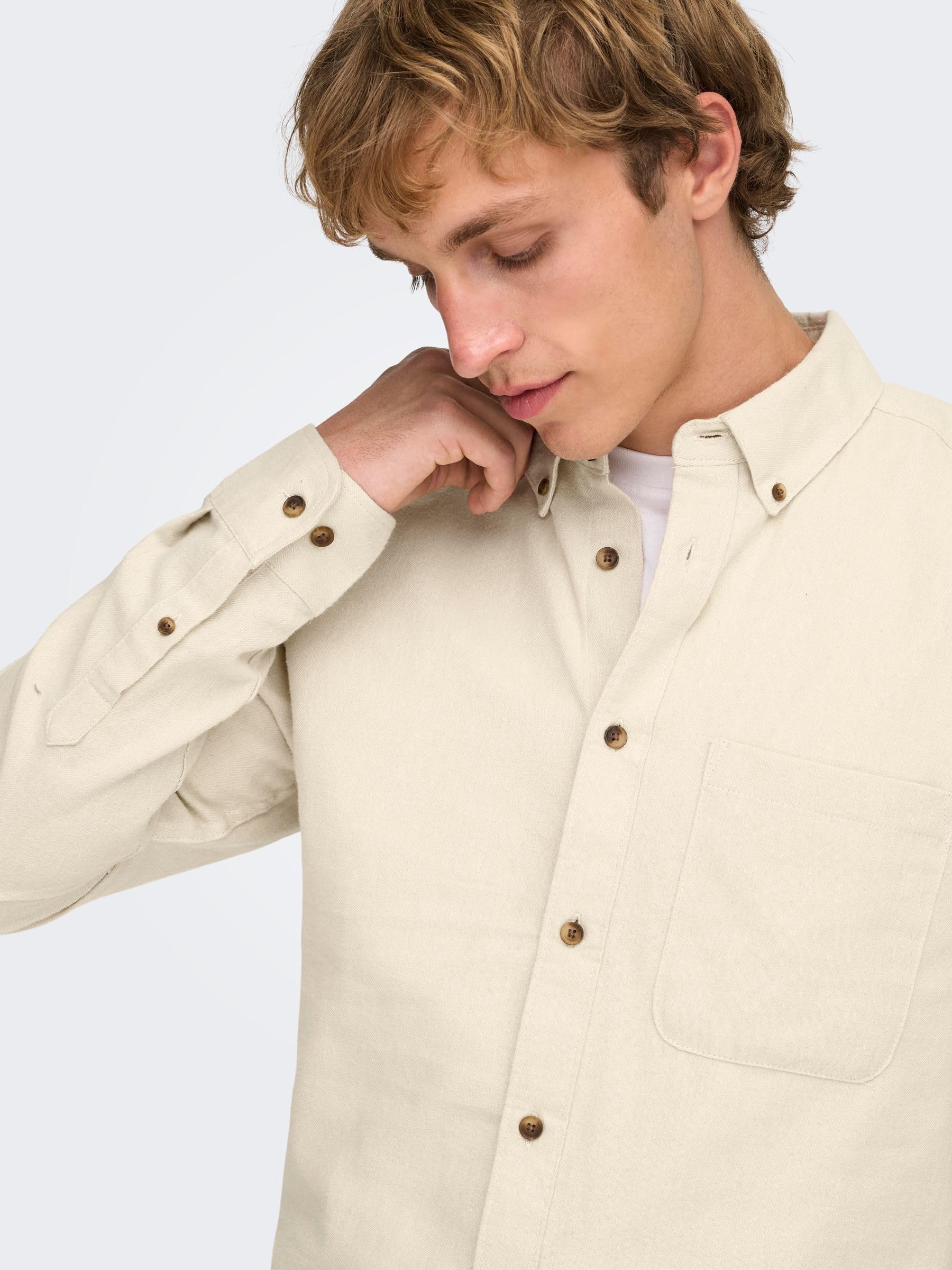 Only & Sons Onsgudmund Camicia Uomo Nero taglia L casual