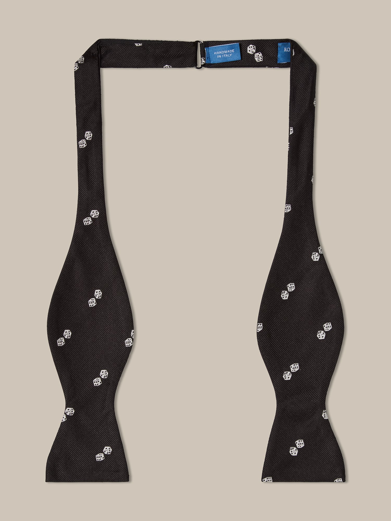 Robert Talbott Bow Ties Bond Dice papillon seta nero OS