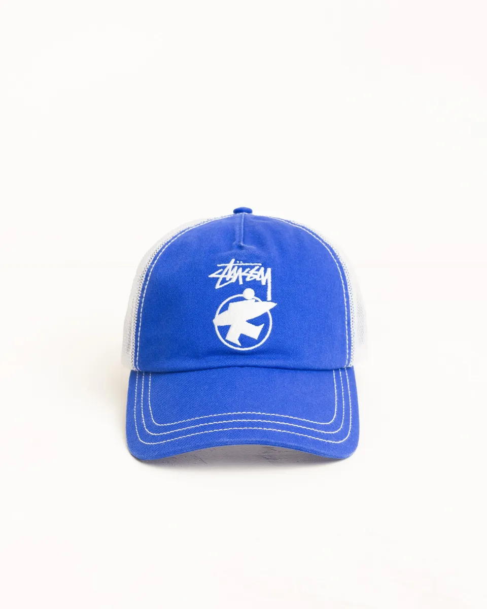 Stussy Surfman Trucker royal in twill di cotone