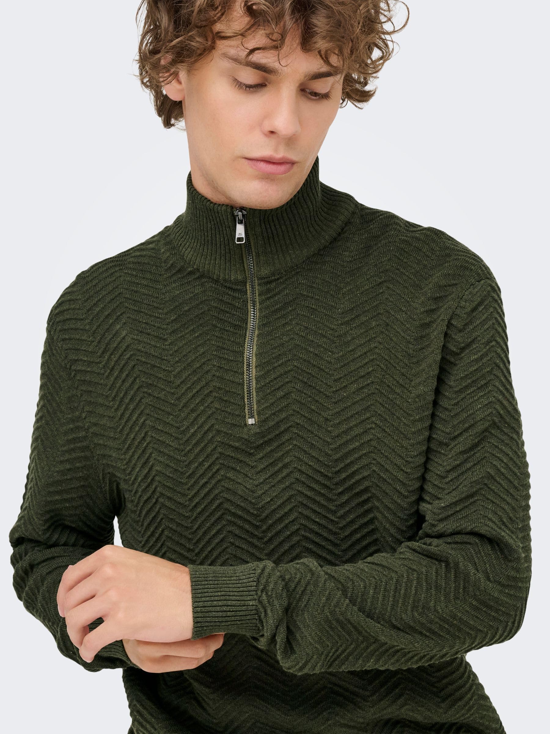 Only & Sons Onsmace Pullover Uomo Navy Blazer Girocollo