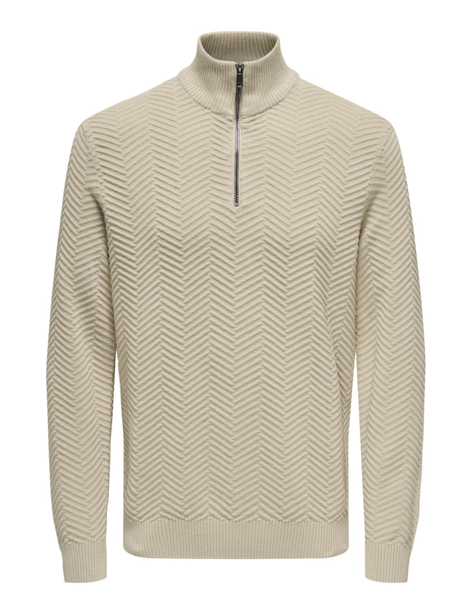 Only & Sons Onsmace Mezza Zip Maglione Olive Night