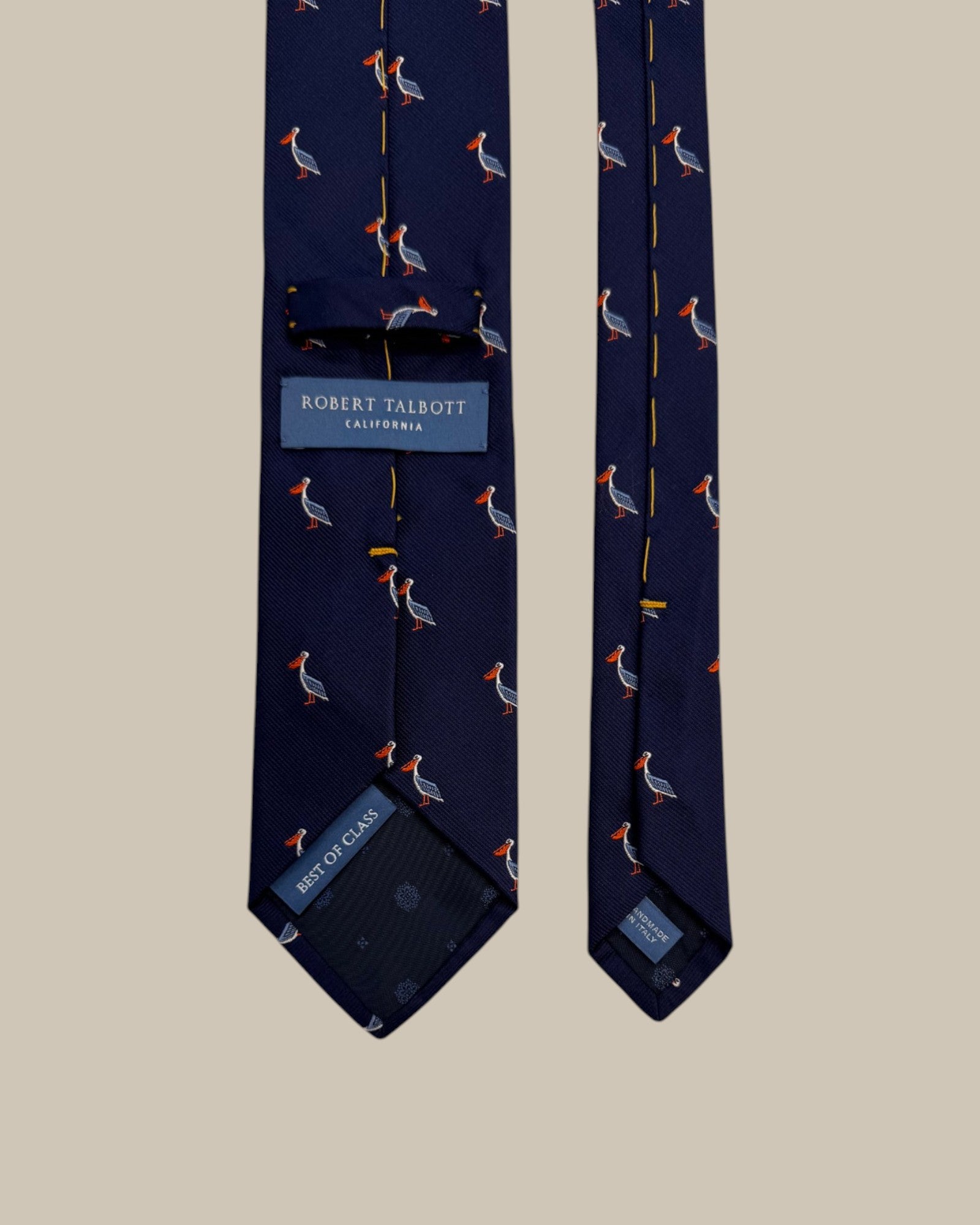 Robert Talbott Robert Pelican cravatta navy seta REG