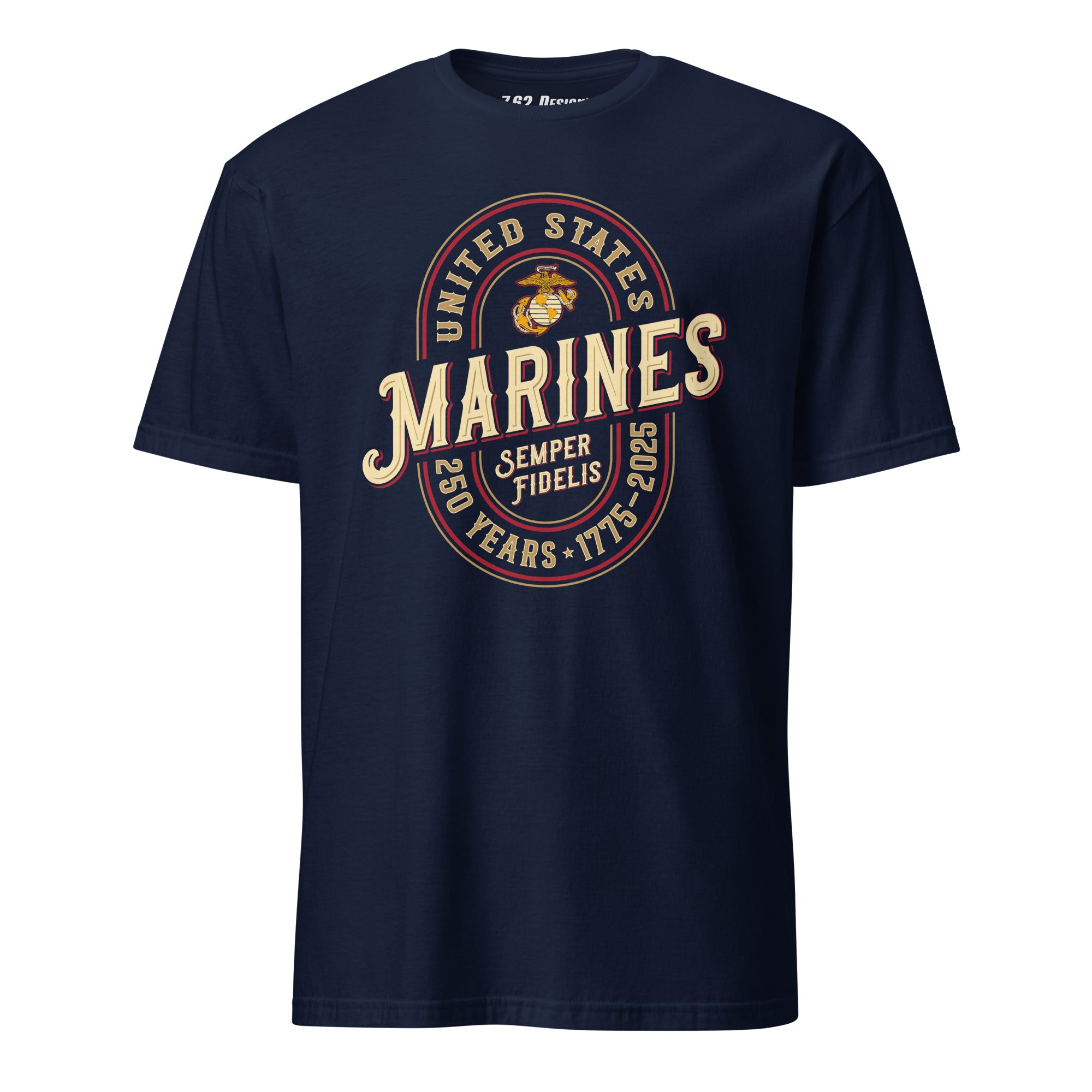 7.62 Design T-Shirts USMC 250th Birthday Maglietta Uomo Blu