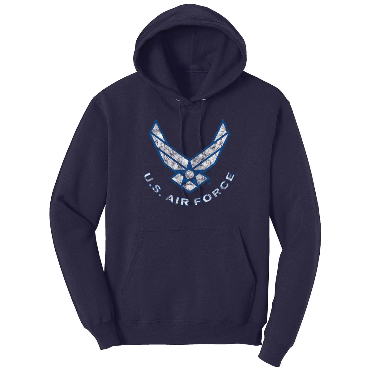7.62 Design Air Force felpa cappuccio blu navy misto cotone
