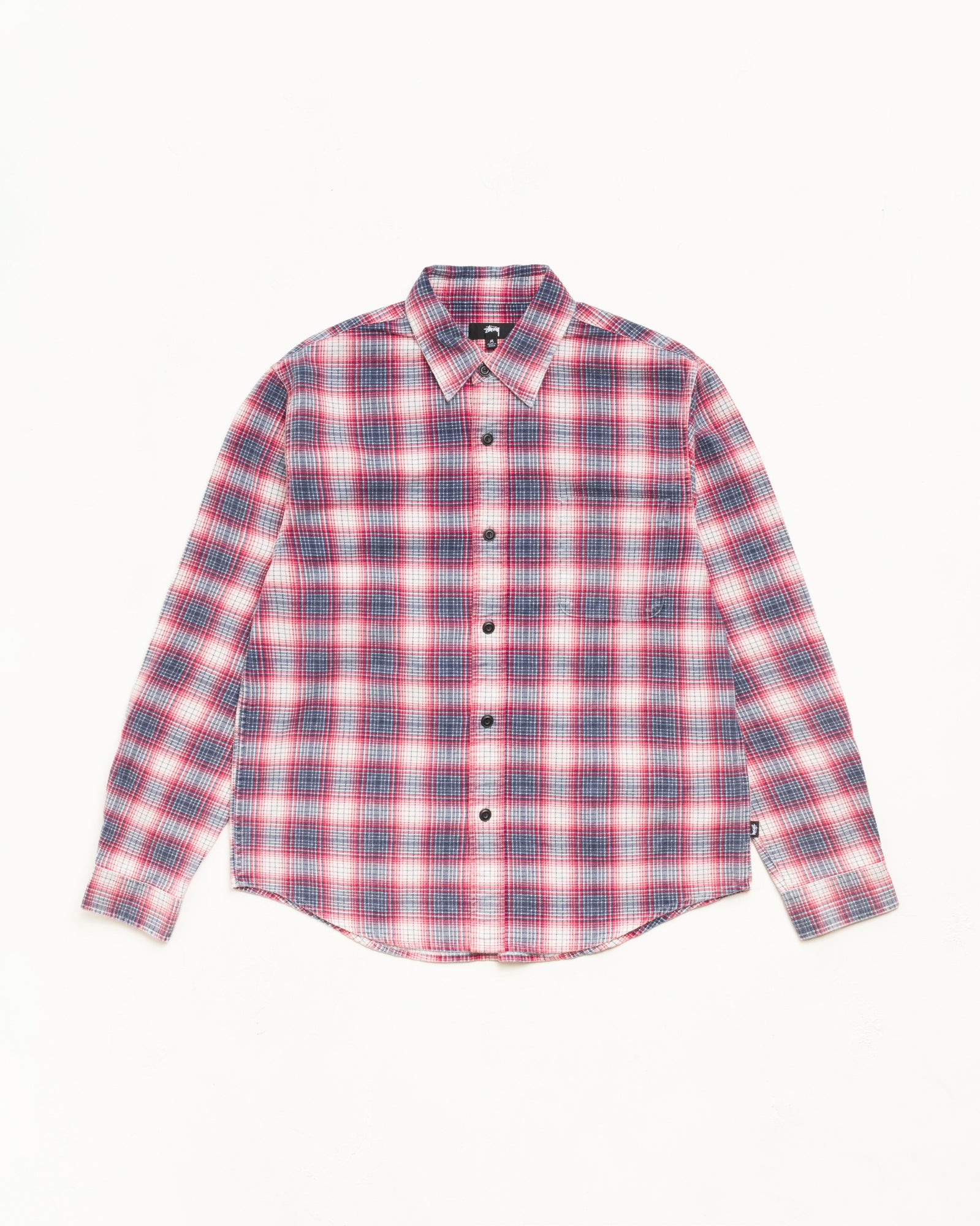 Stussy Dax camicia flanella rossa a quadri cotone