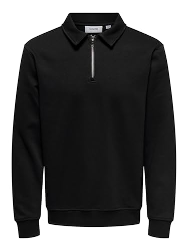 Only & Sons Onsdavid Felpa Uomo XL half zip grigia