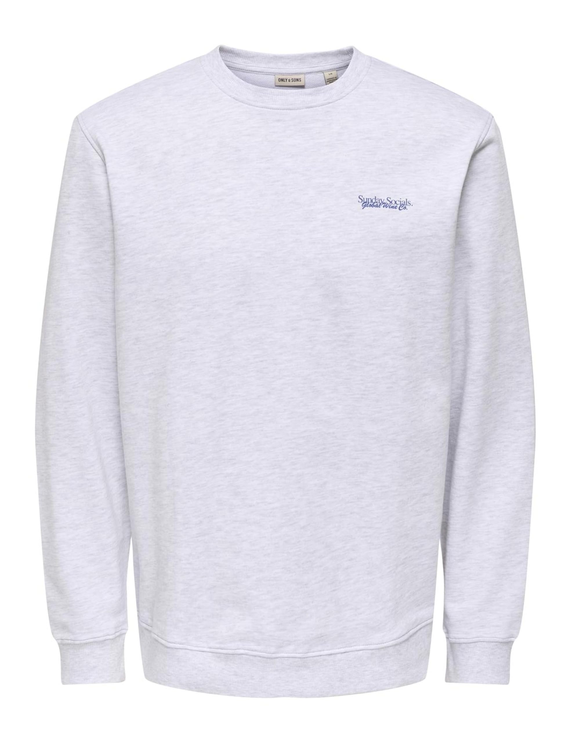 ONLY & SONS Onsalta Social Felpa Uomo Girocollo Tinta Unita