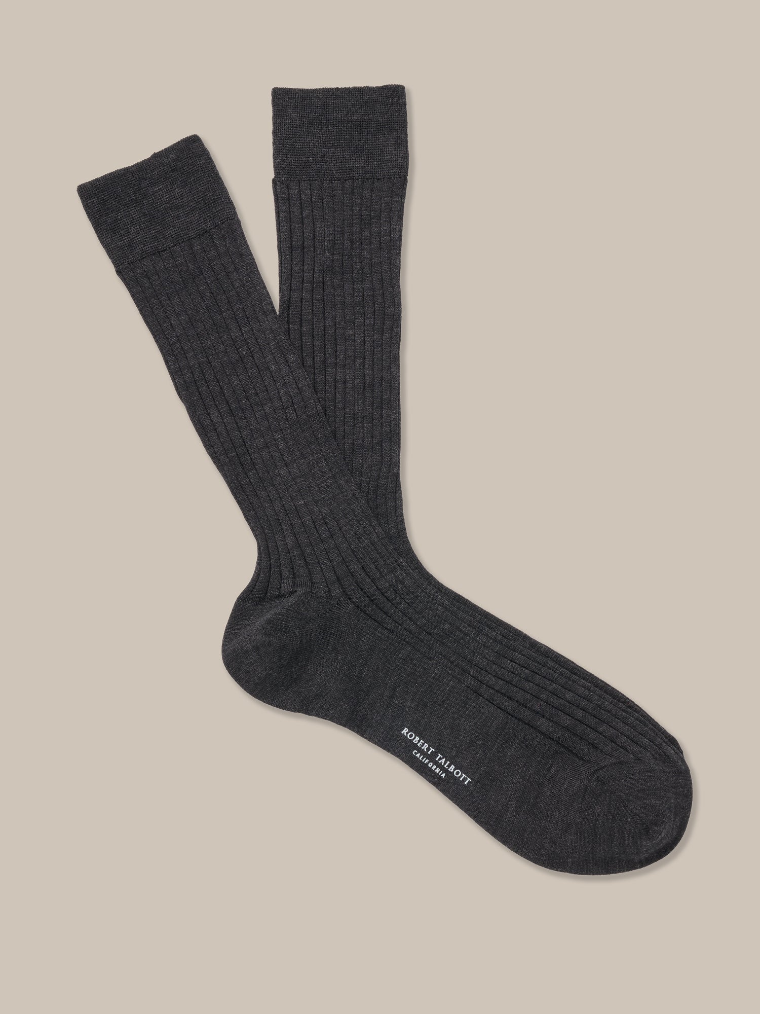 Robert Talbott Henry Calze Lana Merino Grigie Costine Lunghe