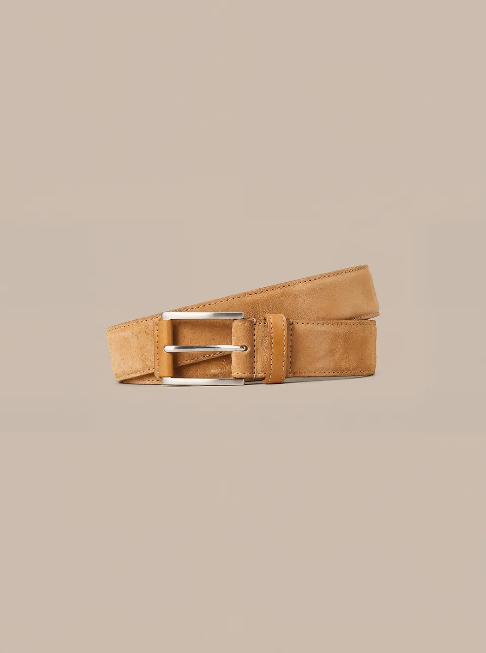 Robert Talbott Suede Lewis cintura camoscio tan 36