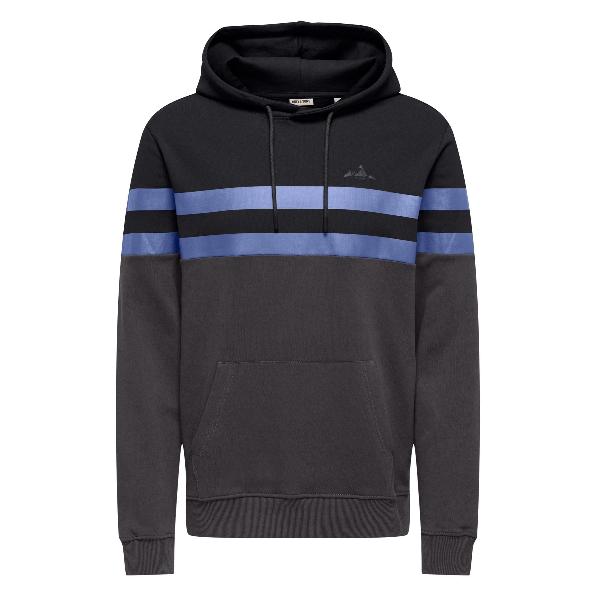 Only & Sons Thor Reg felpa cappuccio uomo nero cotone