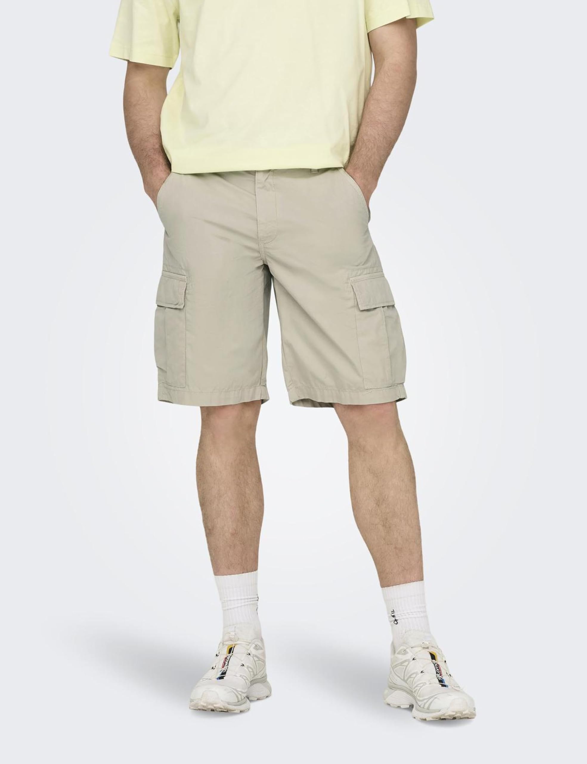 Only & Sons Cargo Pantaloncini Uomo Cotone Nero Taglia L