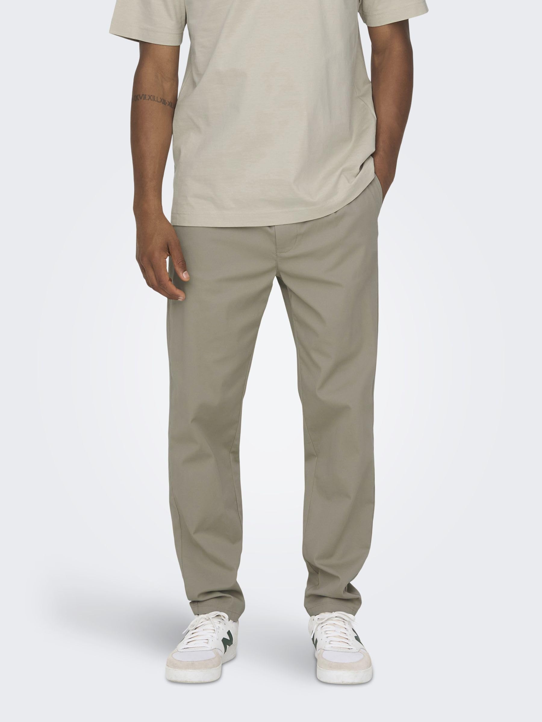 ONLY & SONS OnsLou Tap 0032 Pantaloni Chino Uomo Cotone Tapered