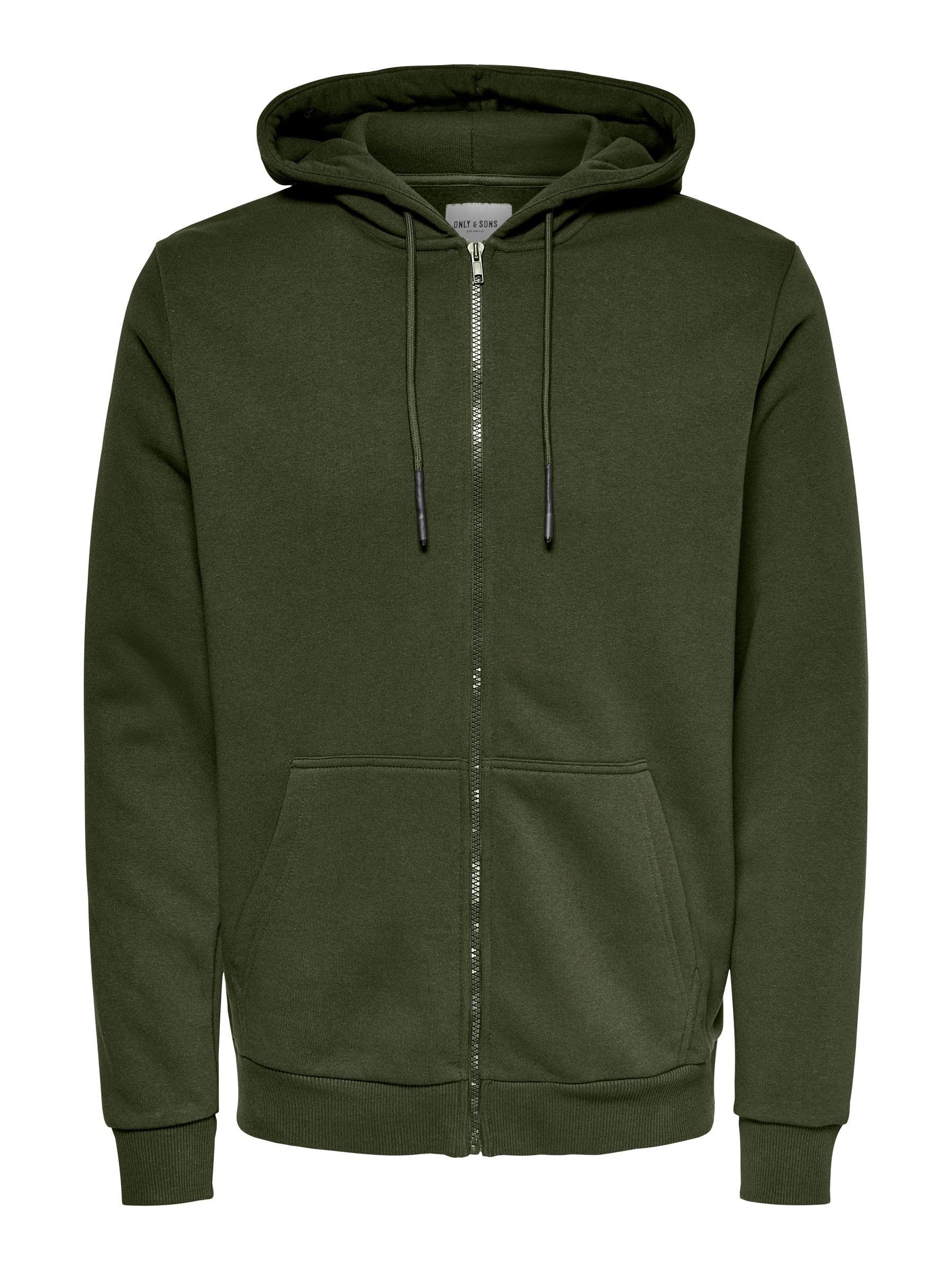 Only & Sons Onsceres Zip Felpa Uomo Tinta Unita Taglia S