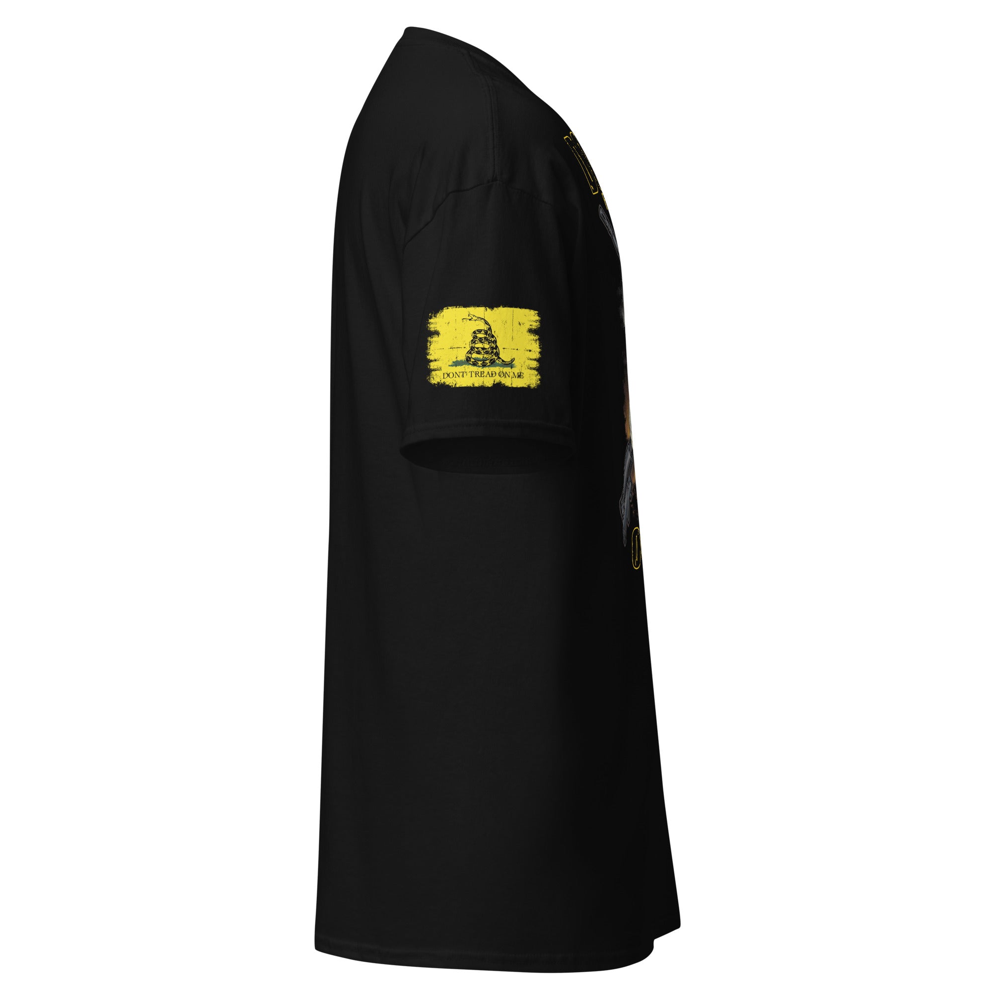 Don't Tread On Me maglietta cotone nera teschio uomo