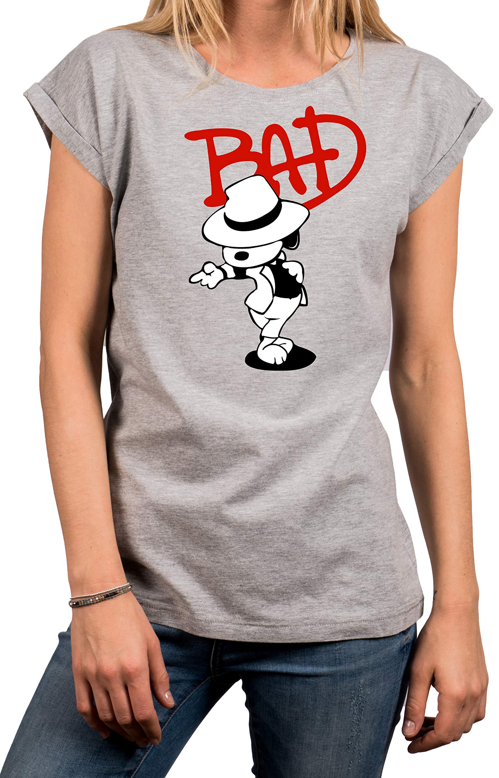MAKAYA T-Shirt Donna Bad Dog Jackson Maglietta XL Cotone