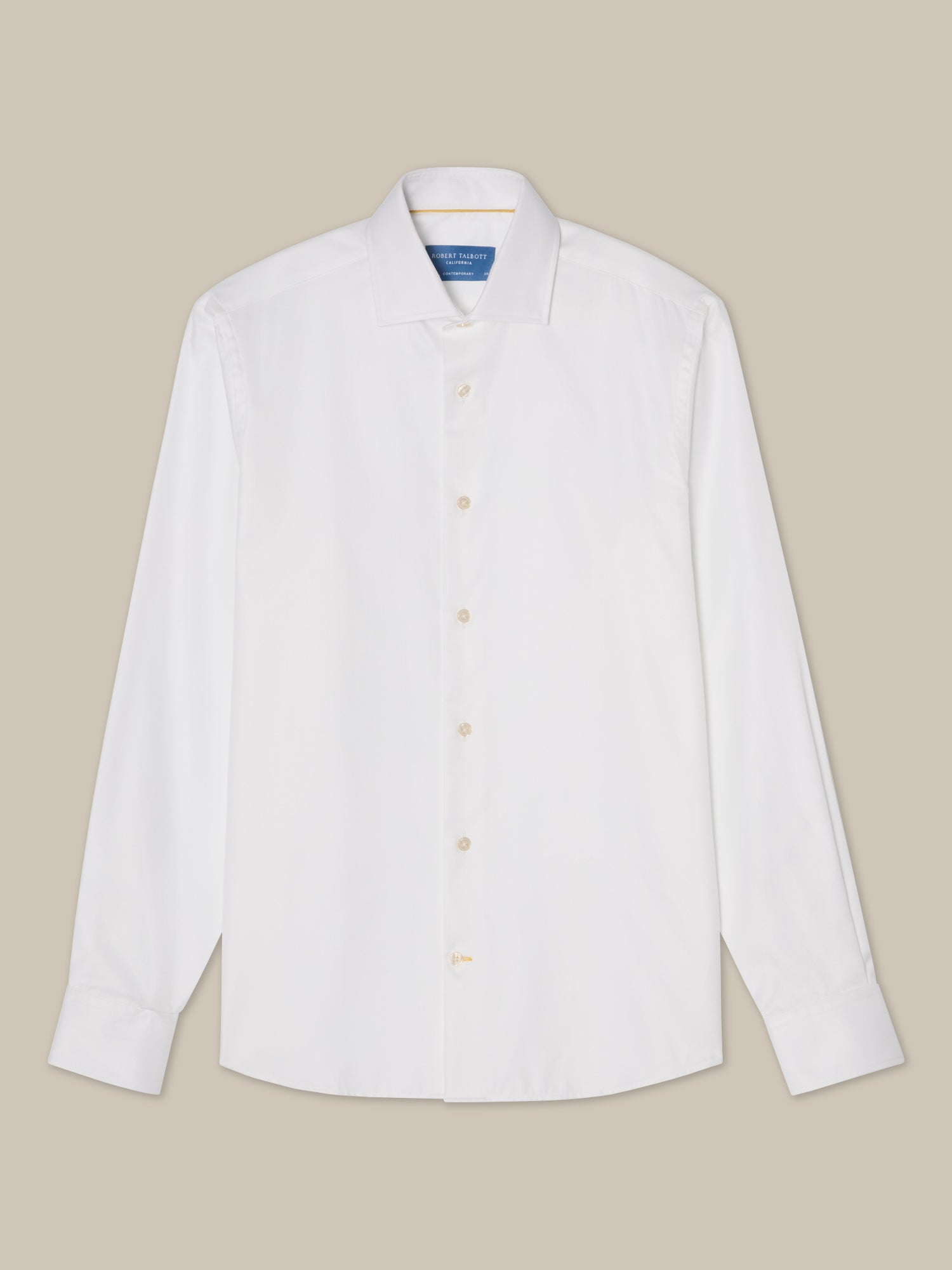 Robert Talbott Reynolds camicia twill bianca 15.5-M