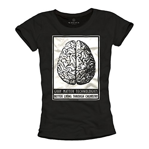 MAKAYA Gray Matter T-Shirt donna L Heisenberg cotone