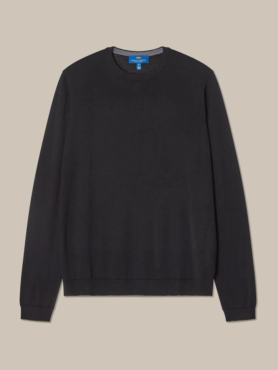 Robert Talbott Keaton maglione merino nero girocollo