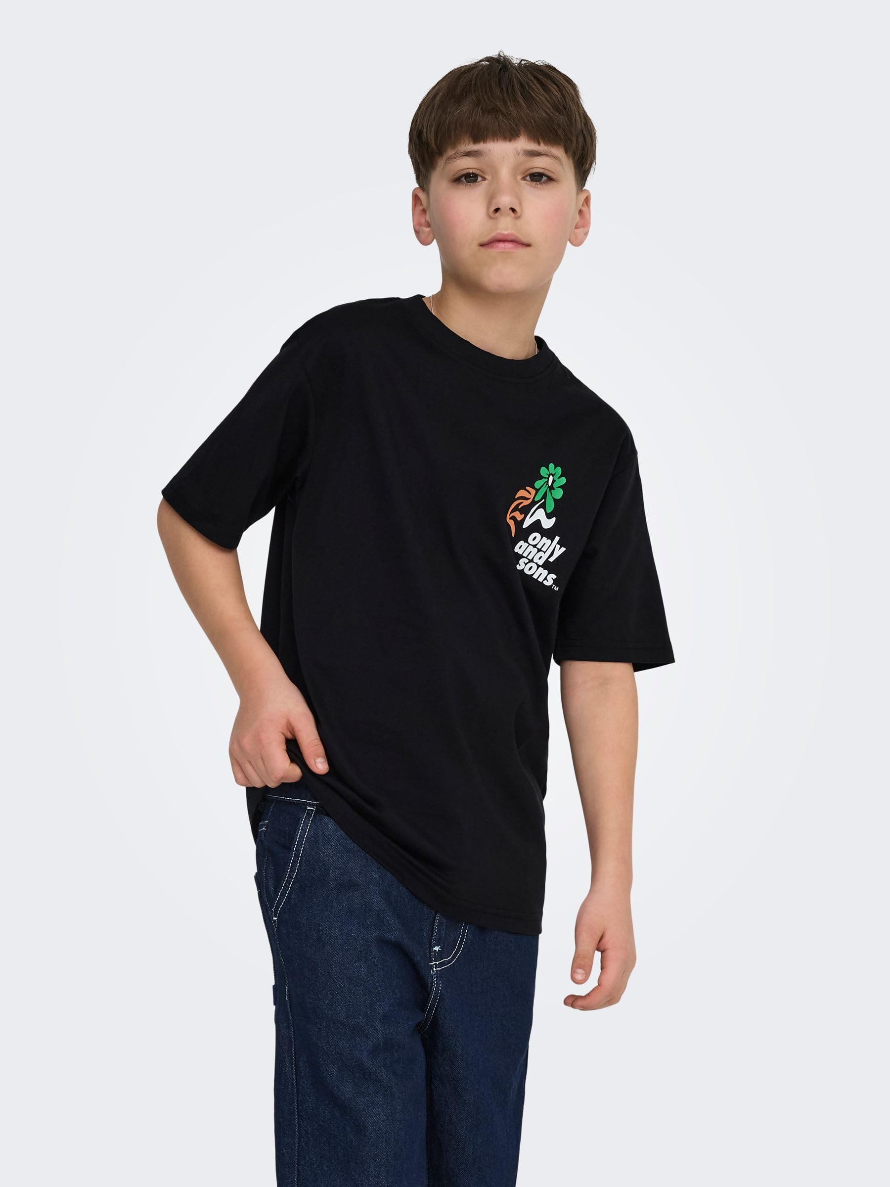 Only Kids Osjfred Laurent T-Shirt Bambino 122-128 Bianco